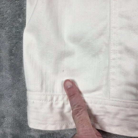 Ralph Lauren Jeans Co Jacket Womens M Ivory Denim Beaded Southwestern Boho - Picture 10 of 13